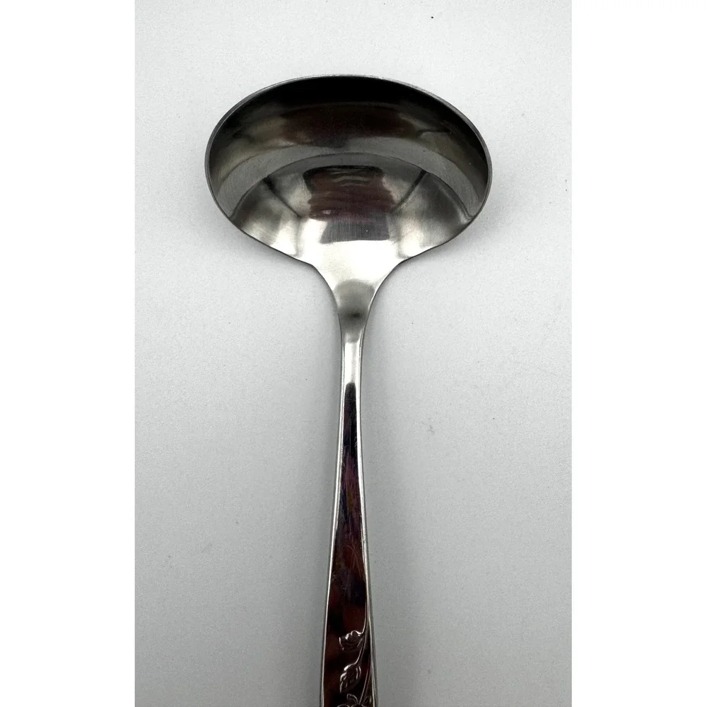 Oneida Our Rose Gravy Ladle Stainless Steel 7
